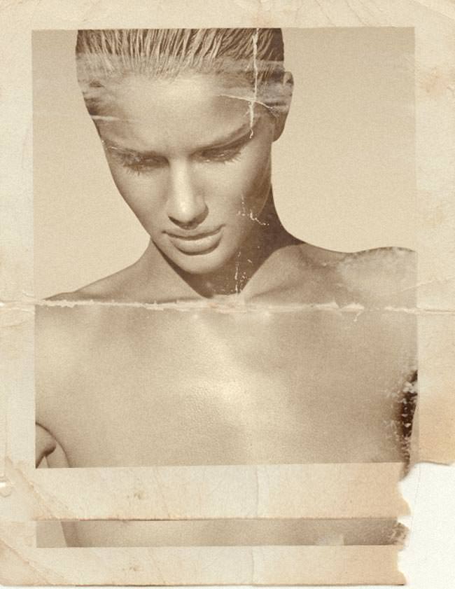 rosie huntington whiteley image look old in photoshop