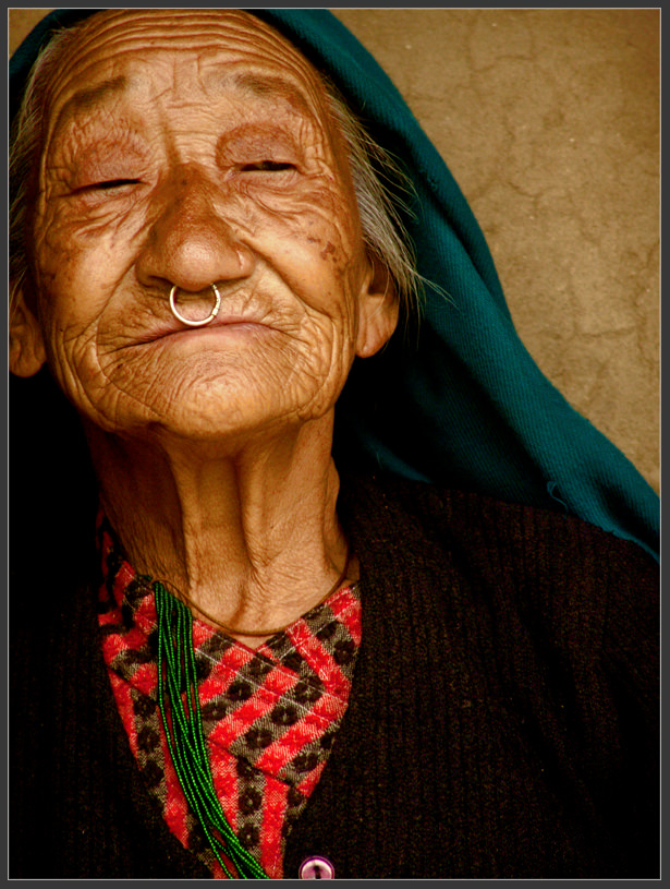 Beautiful old lady from Darap(Sikkim) village by Sukanto Debnath
