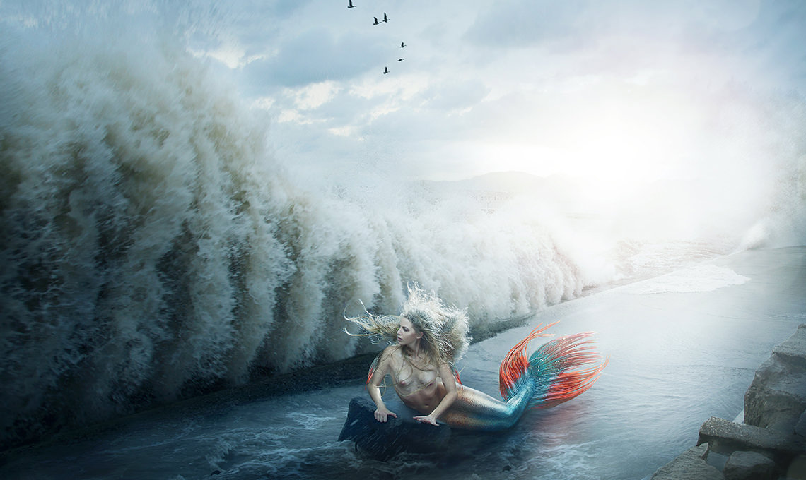 how to create a mermaid effect in