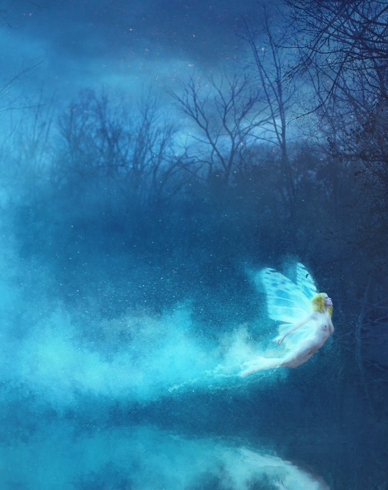Night Fairy composite – creating reflections