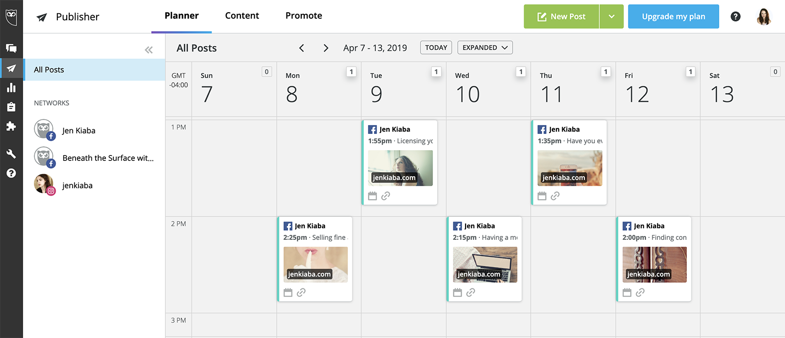 Content Calendar Hootsuite Addie Jillane