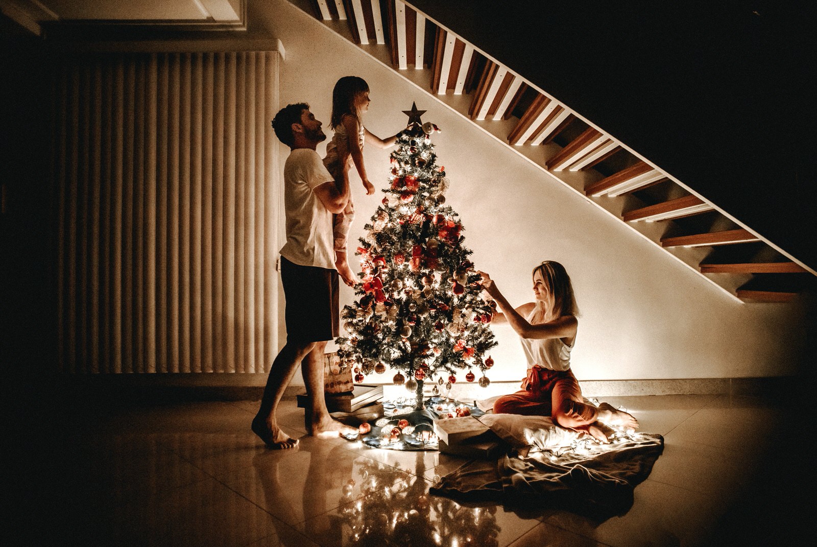 Decorating Christmas Tree Photo