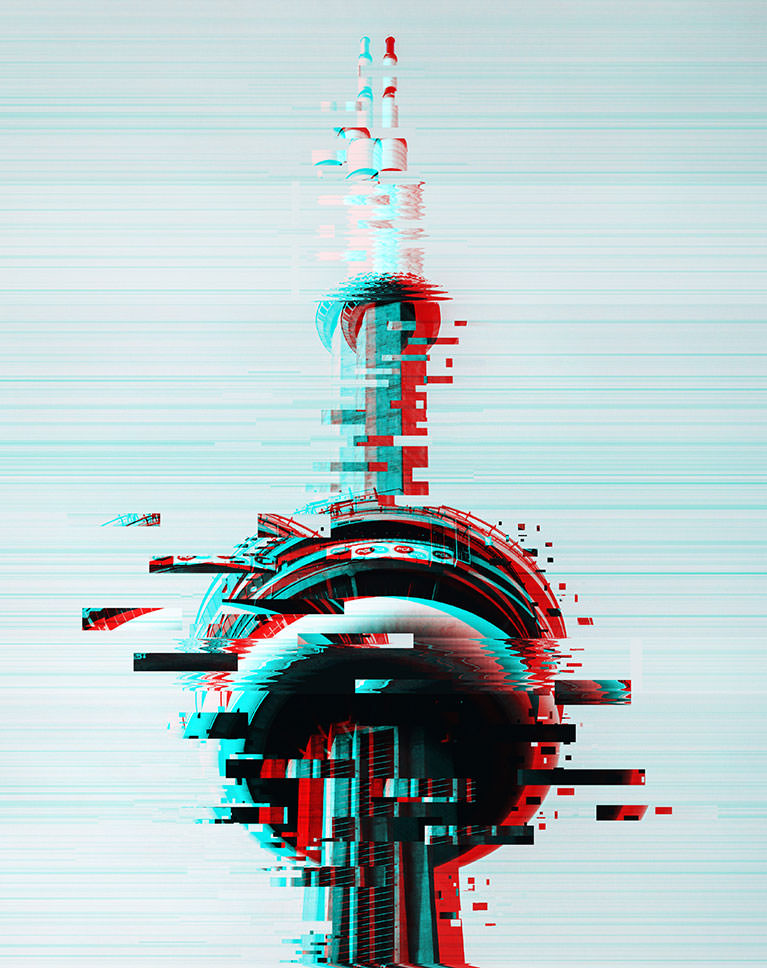create a glitch effect example 3 after
