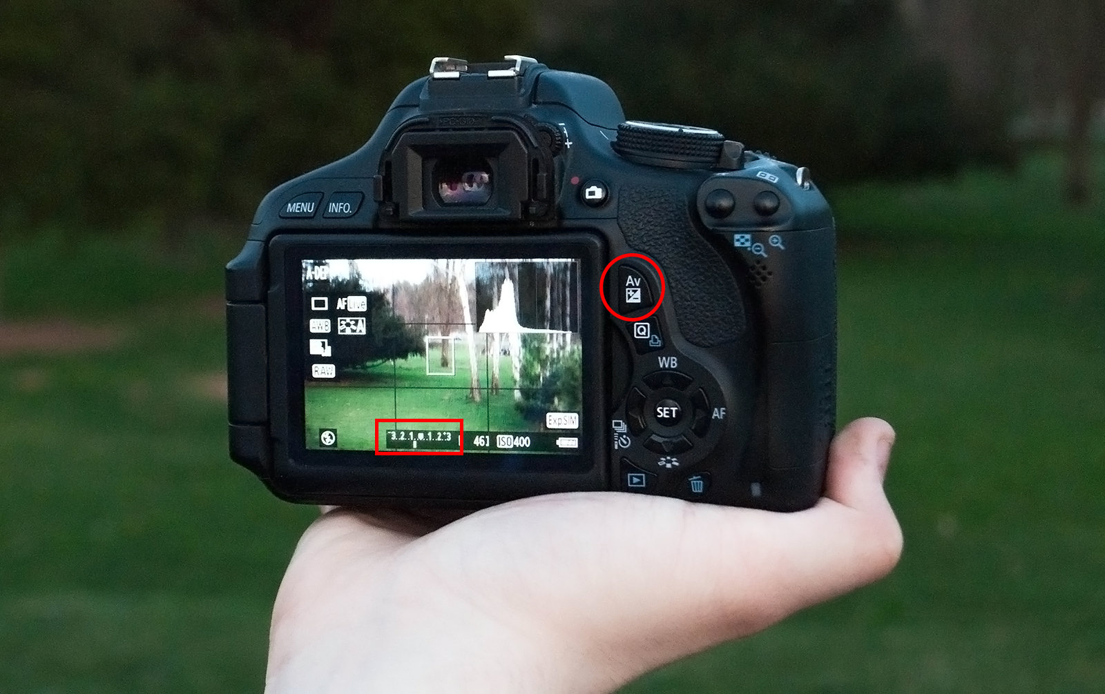 Exposure Compensation Camera Display Image