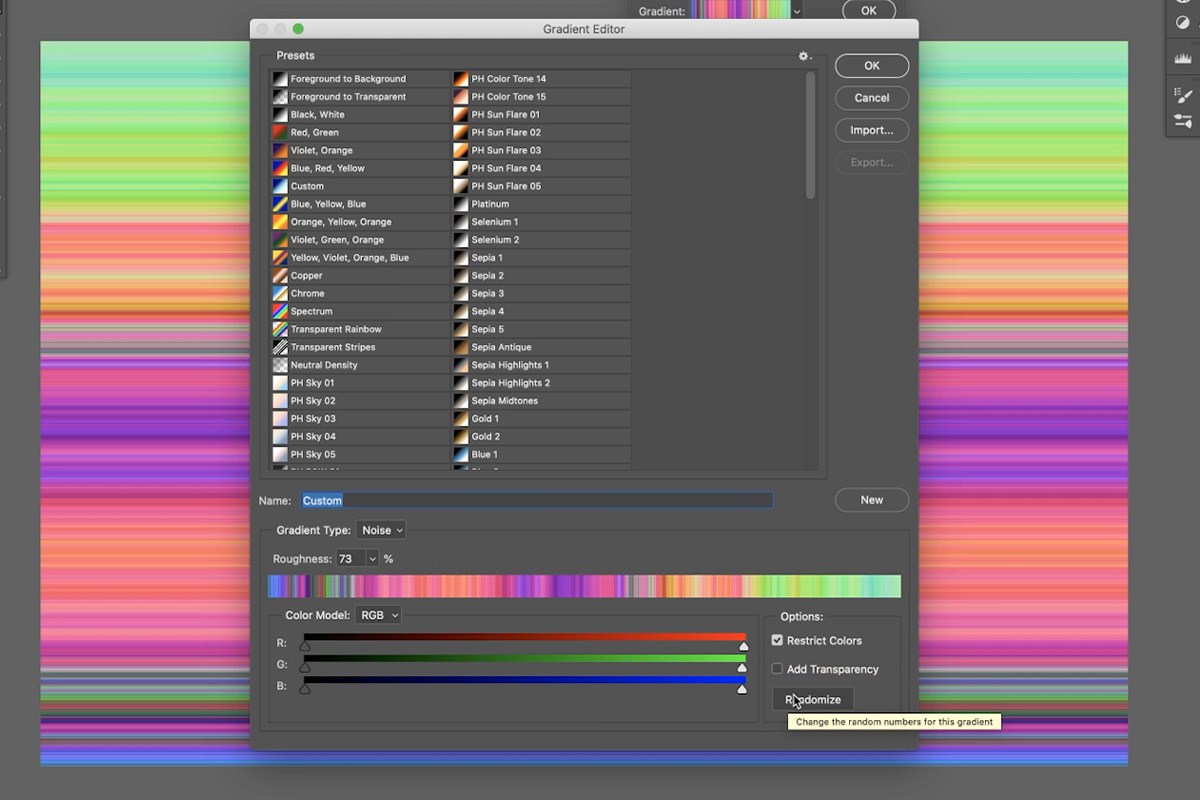 colored bars