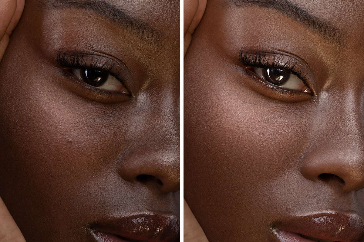 Professional Retouching Workflow Before and After Banner