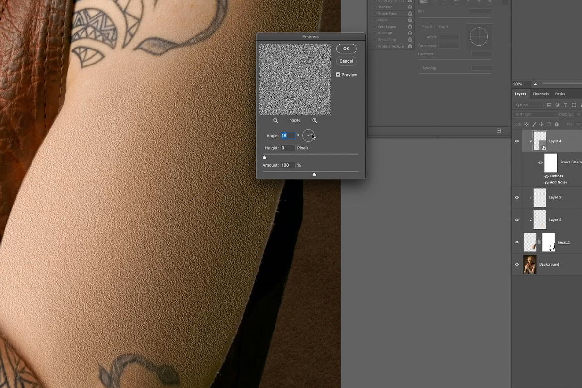 create skin texture from scratch in photoshop