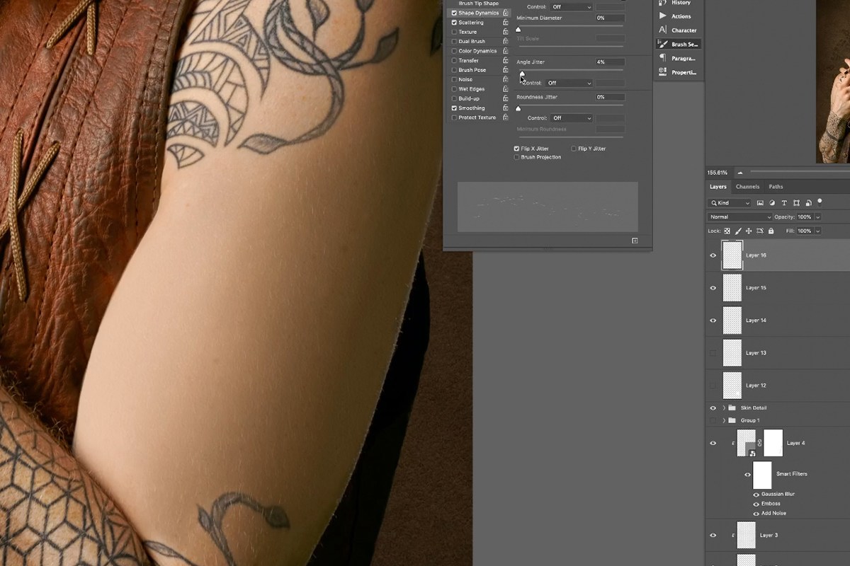 create skin texture from scratch in photoshop