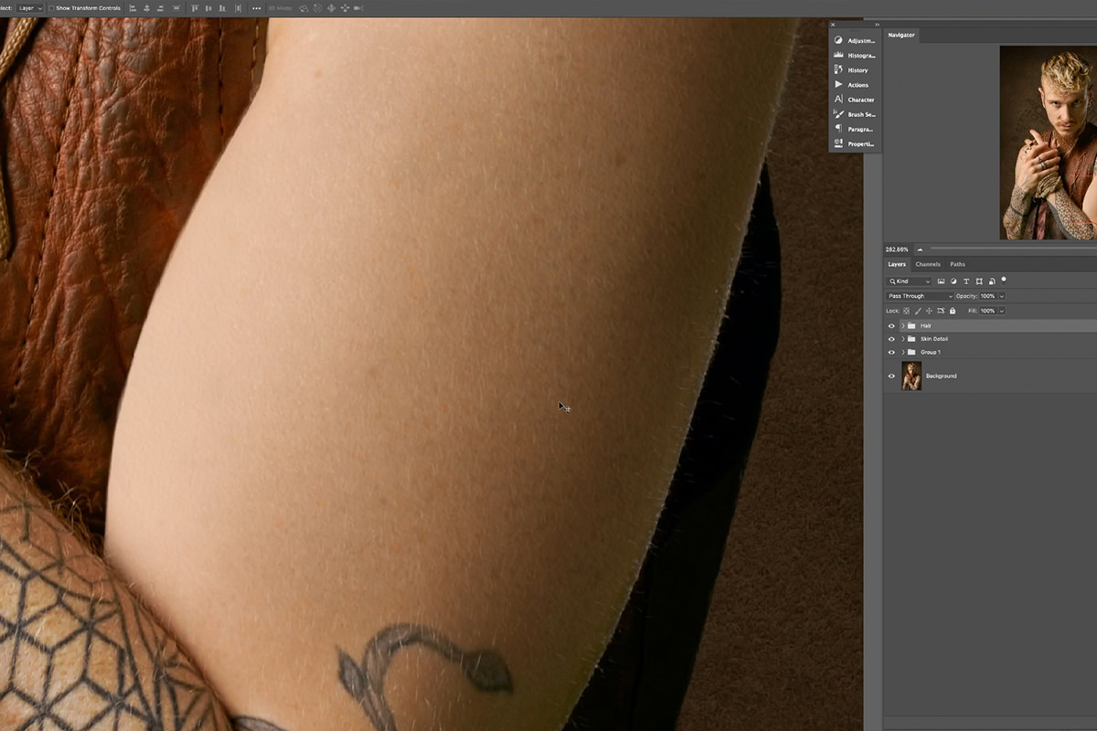create skin texture from scratch in photoshop