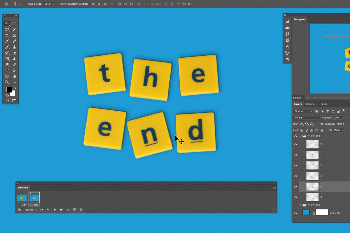 How to create a flashing animated GIF using Photoshop