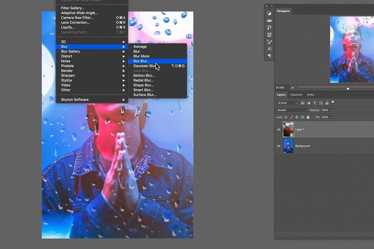 choosing a blend mode for the texture layer