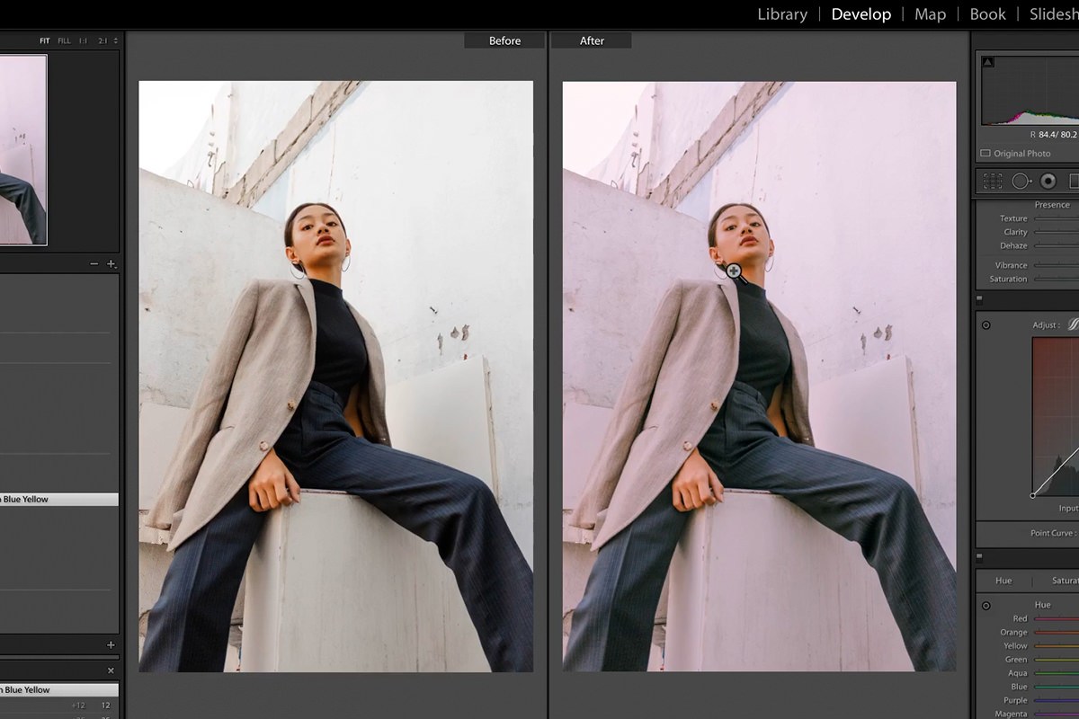 the preset applied to a second, very different photo