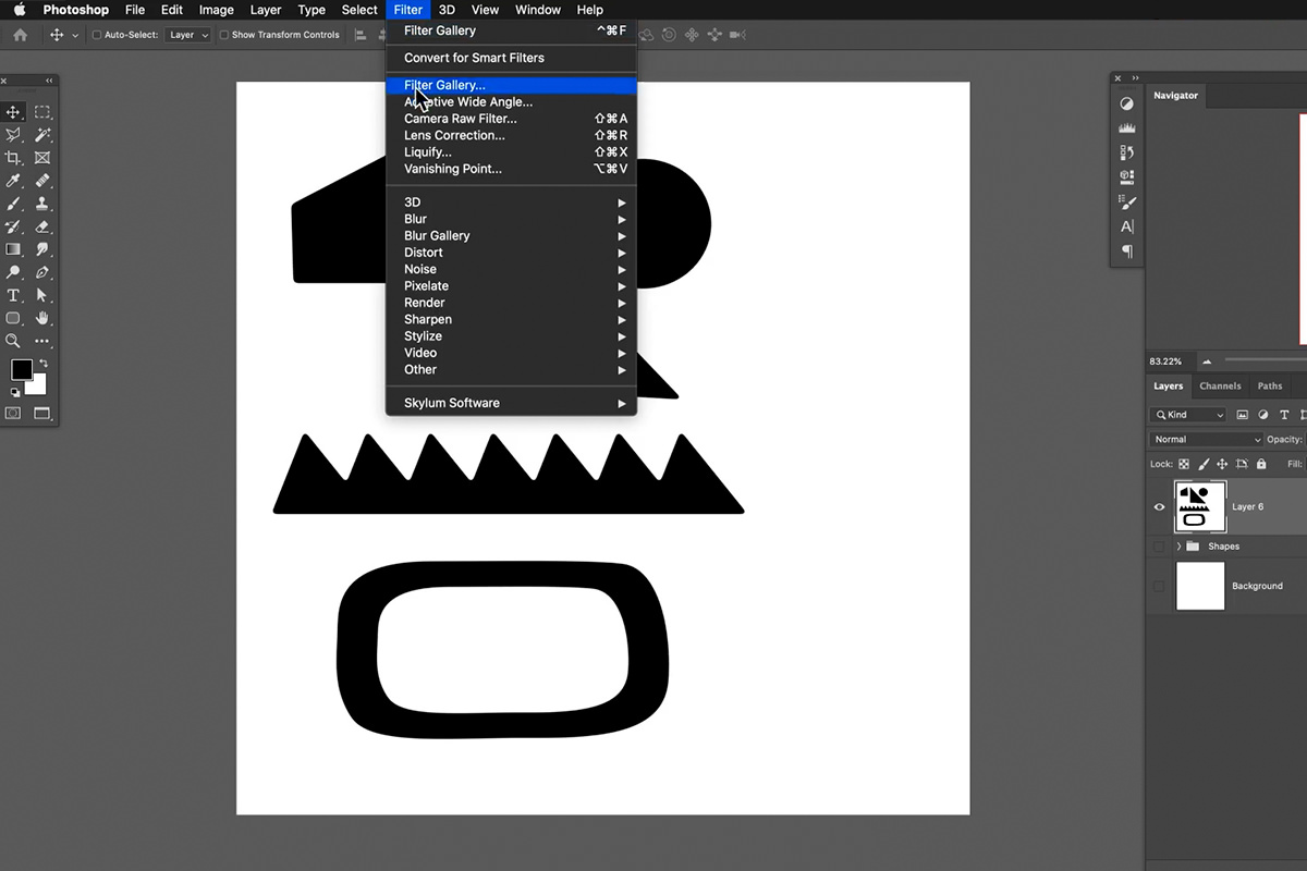 a Solid Color layer filling the shapes with print color