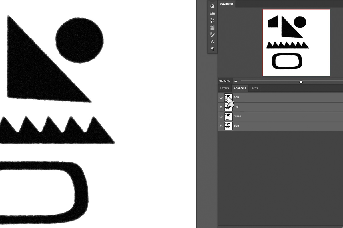 grouping and masking shapes to control what shows