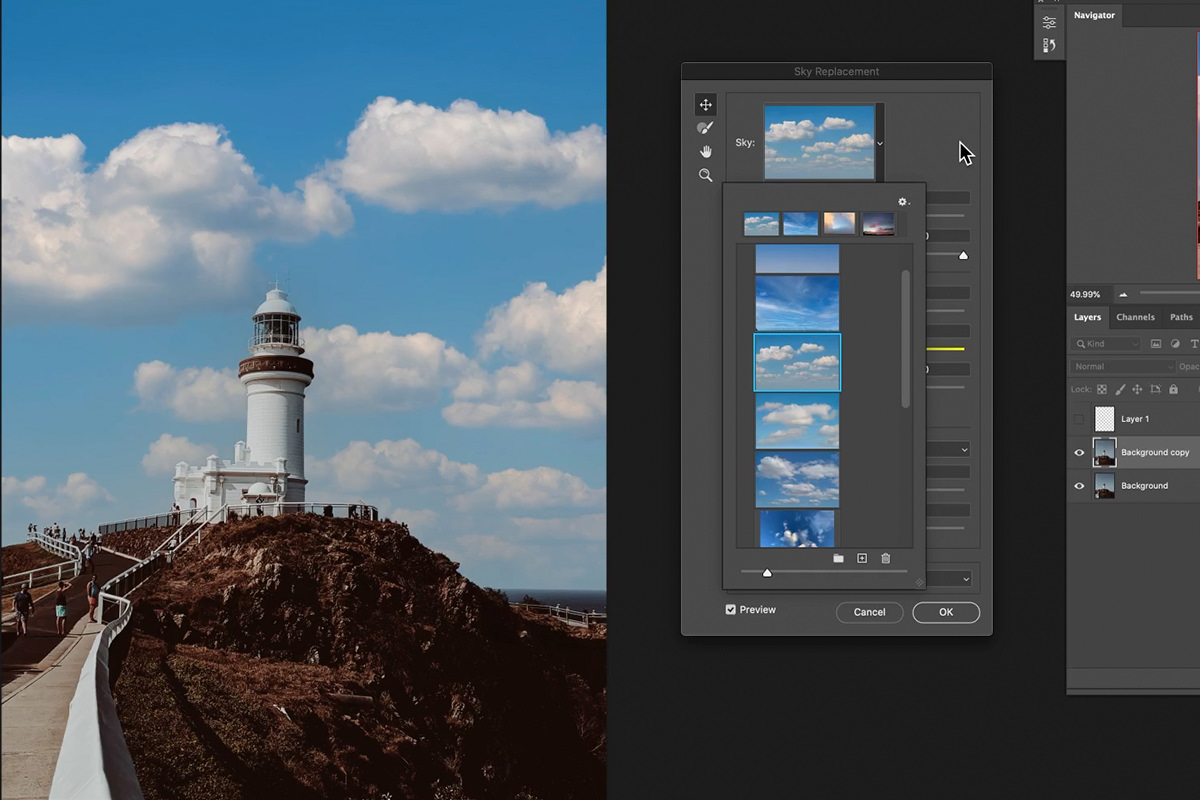 luminar sky replacement tool