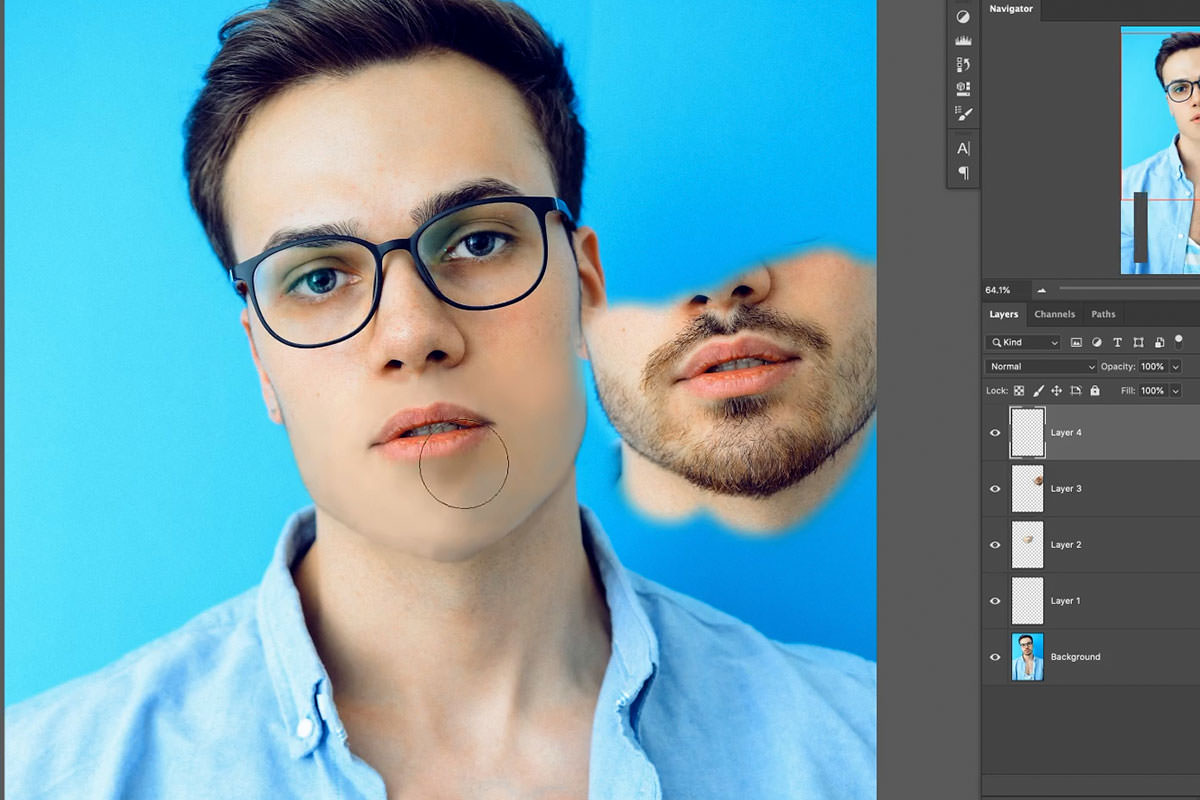 how to remove facial hair photoshop