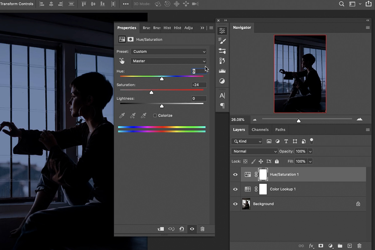 turn day into night photoshop lut