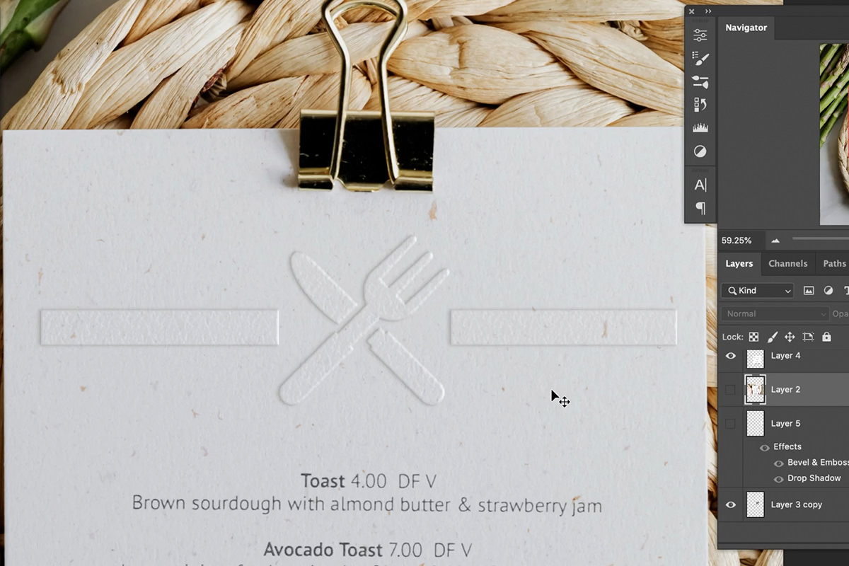 How to Create an Embossed Paper Logo Mockup in Adobe Photoshop