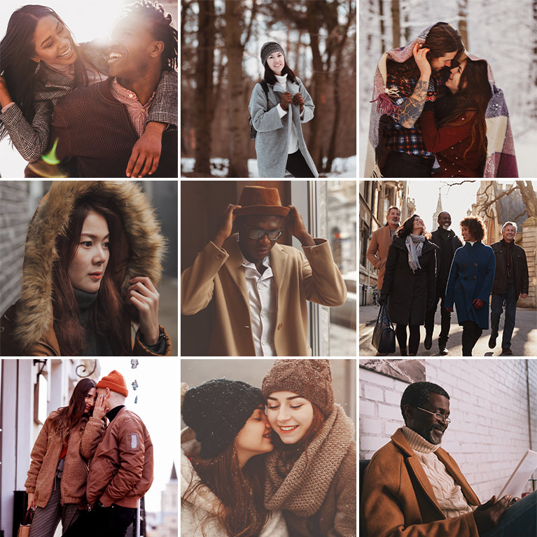 Copper Vibes LUTs applied to portraits