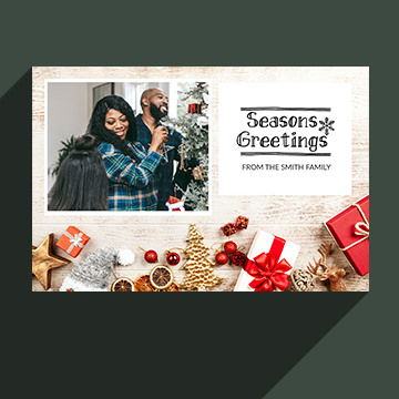 holiday card in photoshop
