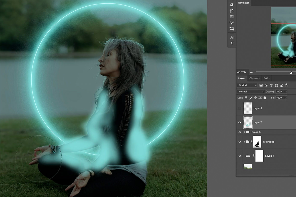 How to create a glowing sphere animated GIF in Photoshop CS5