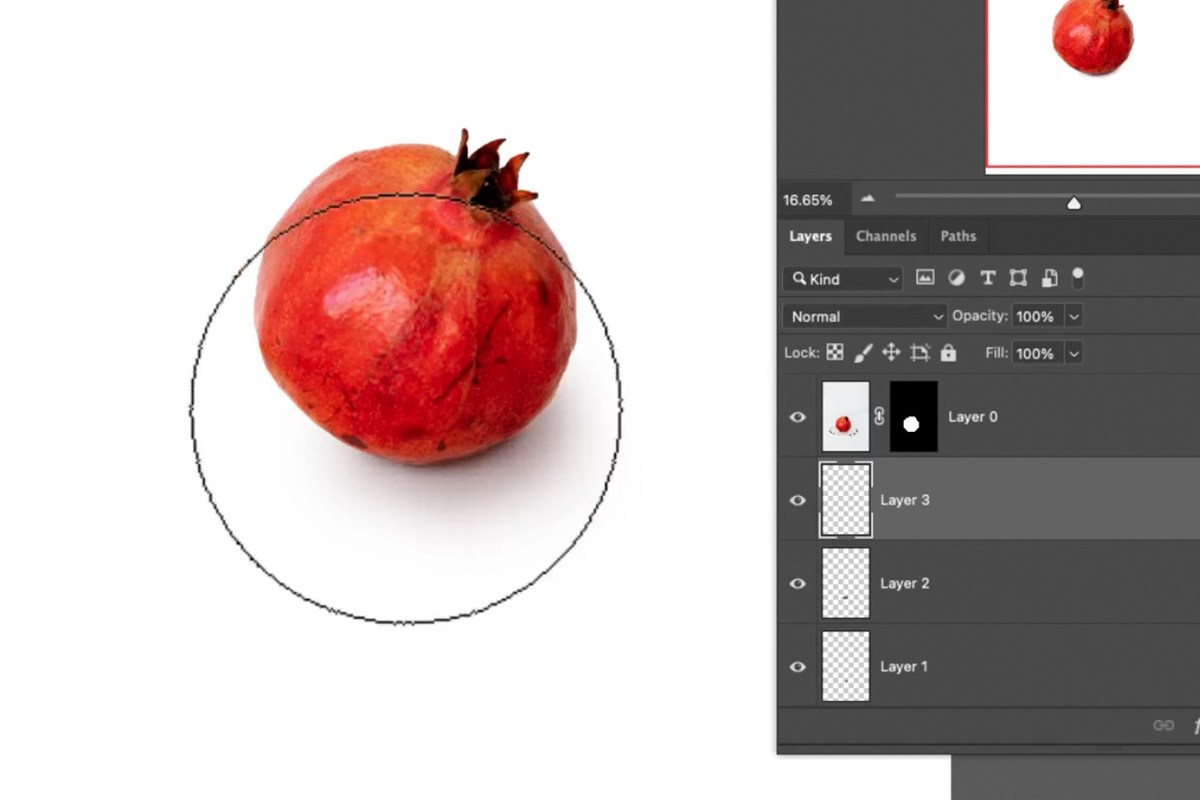 painting a broad soft shadow with a large low-flow brush