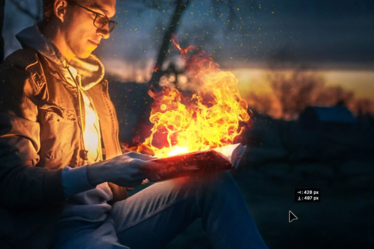 realistic fire photoshop