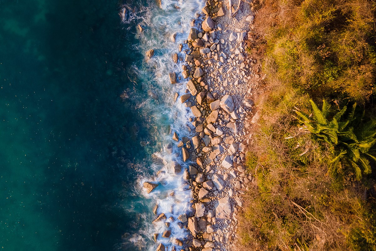 the finished aerial drone photo after merging to HDR and adding local adjustments
