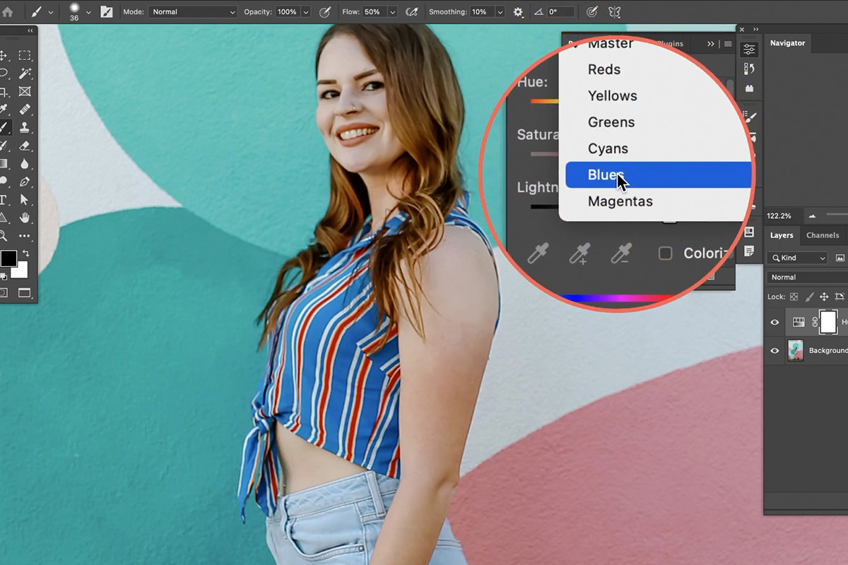 match clothing color to any background in photoshop
