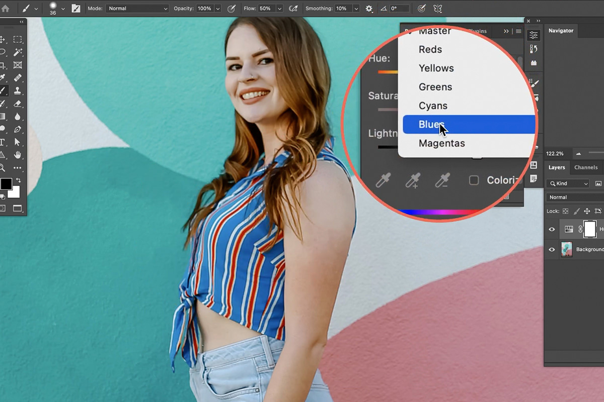 How to Match Clothes to Any Color Background in Photoshop - PHLEARN