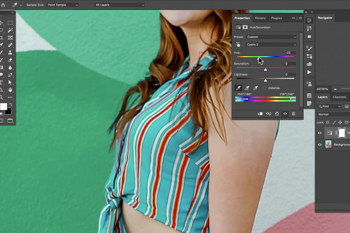 match clothing color to any background in photoshop