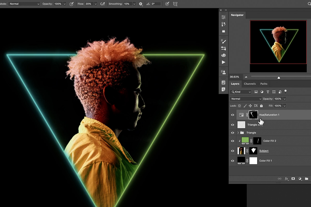neon glow effect in photoshop