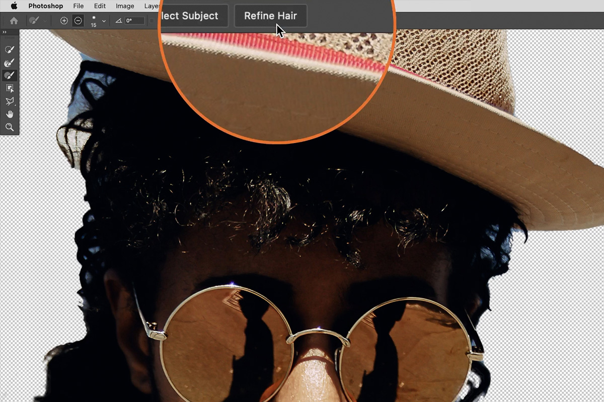 select and mask workspace photoshop