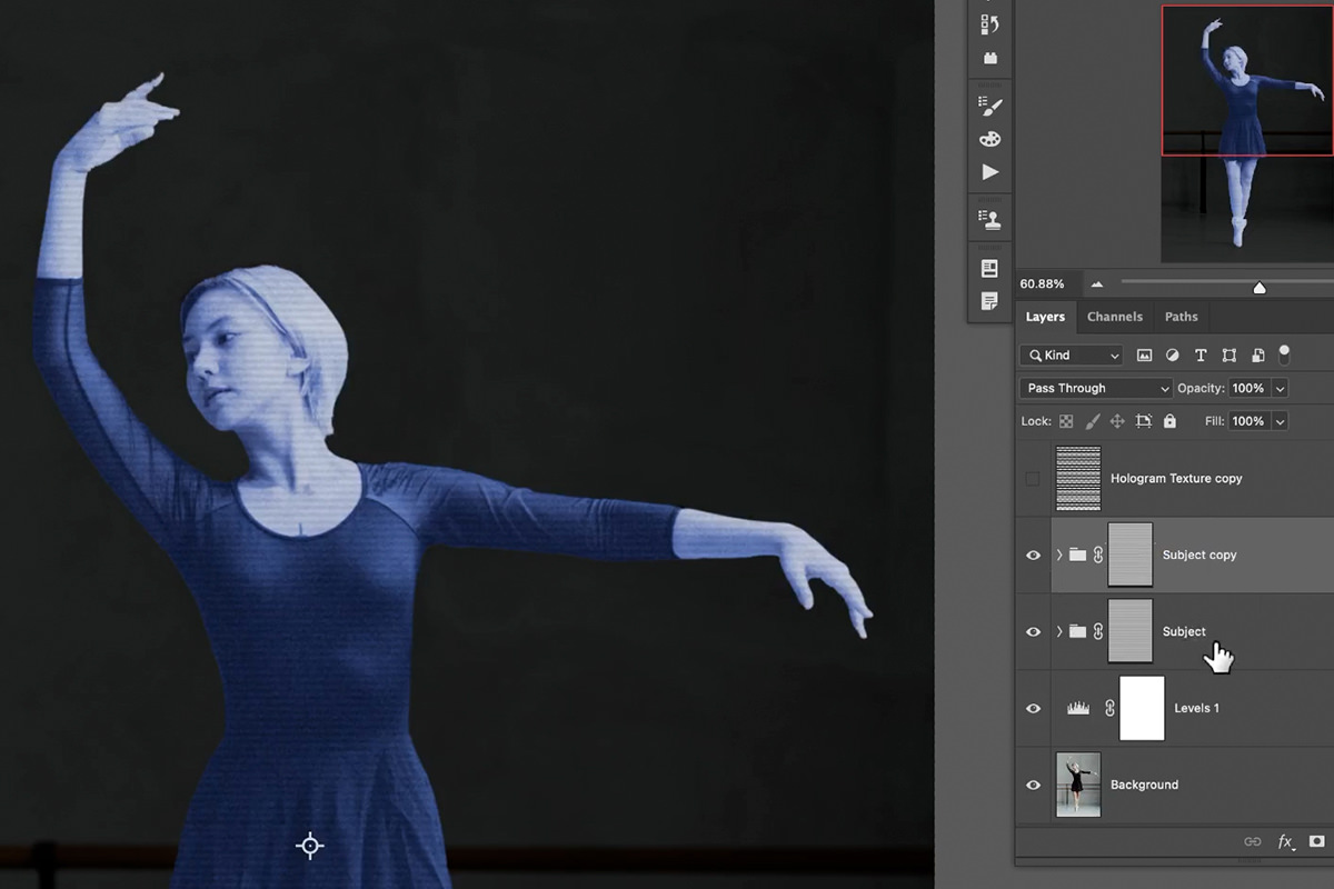 hologram effect in photoshop