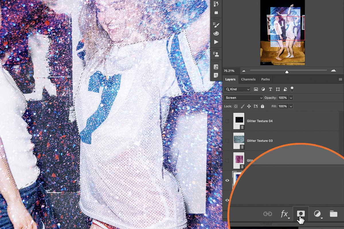 create glitter effect photoshop