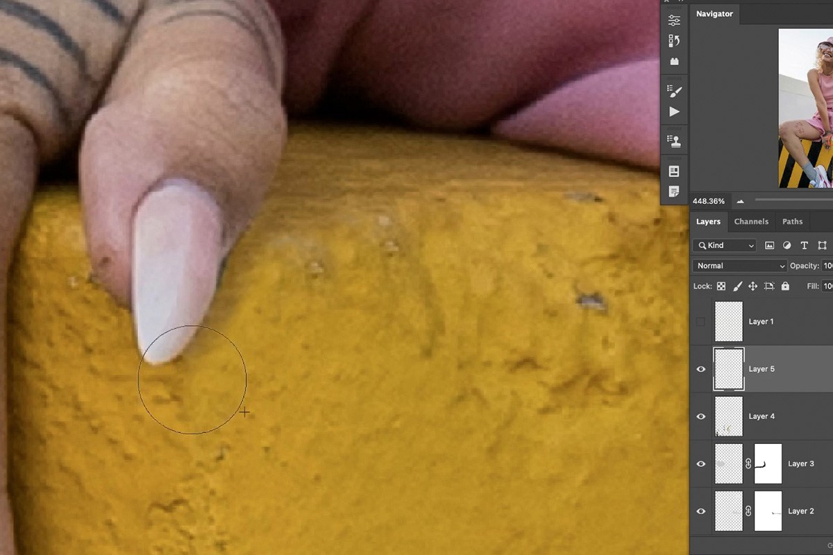 Final retouched portrait with a clean, simple background