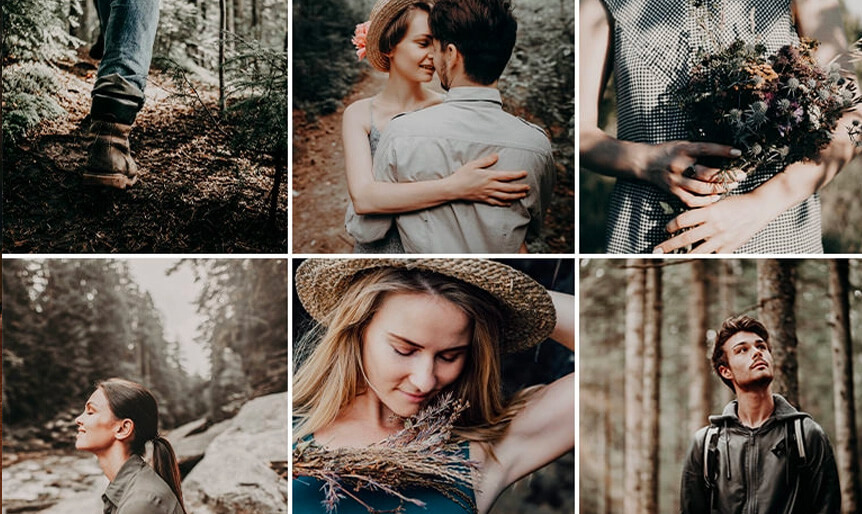 The same six photos after applying PHLEARN Lightroom Presets
