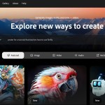 The Adobe Firefly home screen