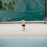 A person on a tropical beach