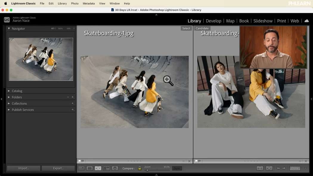 Building a smart collection in Lightroom that matches star rating, color label and pick flag