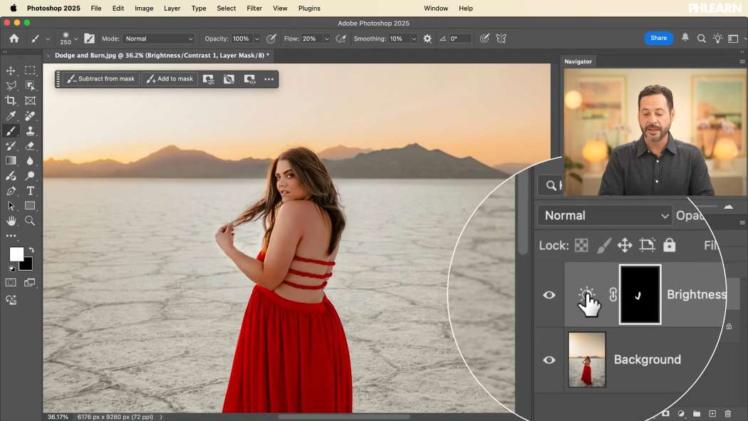 Creating a dodge layer as a Curves adjustment in Photoshop