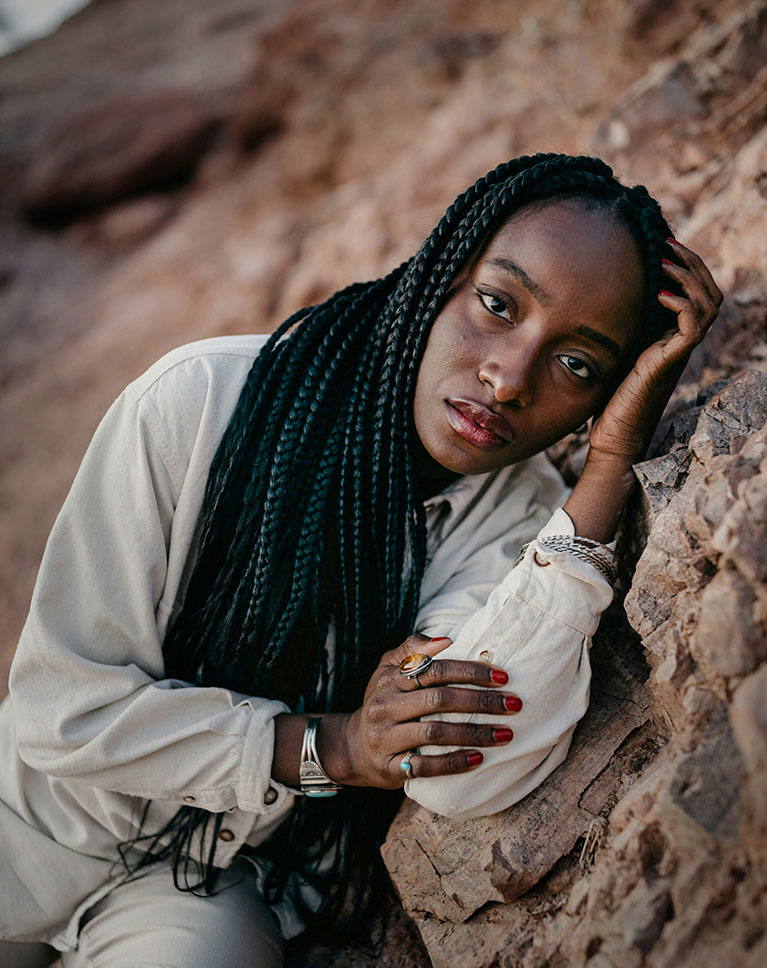 The same portrait after dodging and burning with masked Light adjustment layers