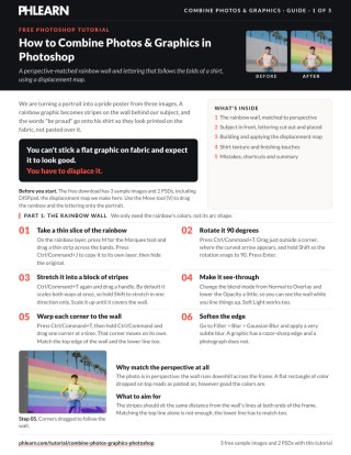 Page 1 of the free Combine Photos and Graphics in Photoshop PDF guide