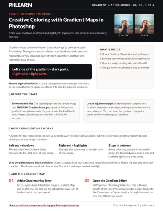 Page 1 of the free Creative Coloring with Gradient Maps PDF guide