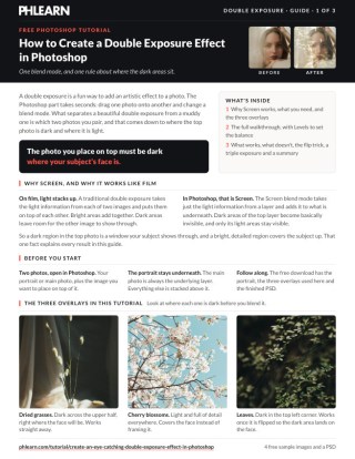 Page 1 of the free Double Exposure Effect 2024 PDF guide