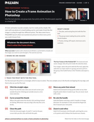 Page 1 of the free How to Create a Frame Animation in Photoshop PDF guide