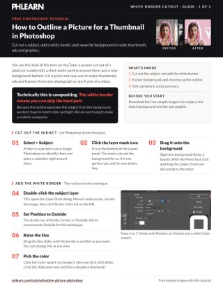 Page 1 of the free How to Outline a Picture for a Thumbnail PDF guide