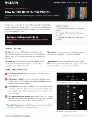 Page 1 of the free How to Take Better Drone Photos PDF guide