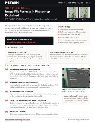 Page 1 of the free Image File Formats in Photoshop Explained PDF guide