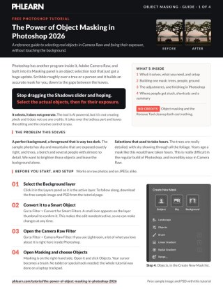 Page 1 of the free Object Masking PDF guide